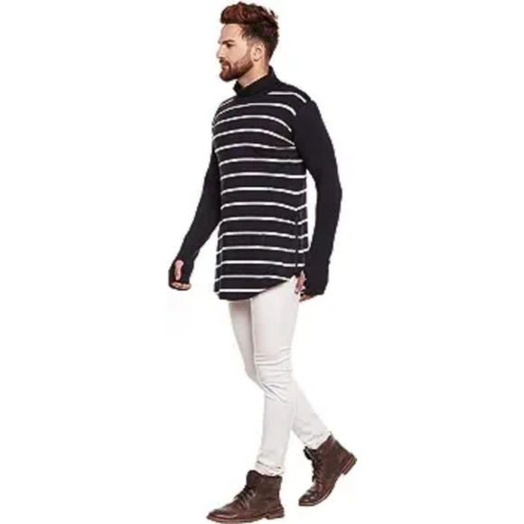 HYPERNATION Men Striped Cotton Mask T-shirt - Picture 2 of 4